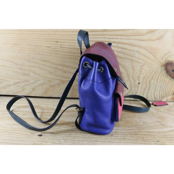 Coach Bagpack Womens Small Colorblock Pebble Leather Pennie 22 - Picture 2 of 13